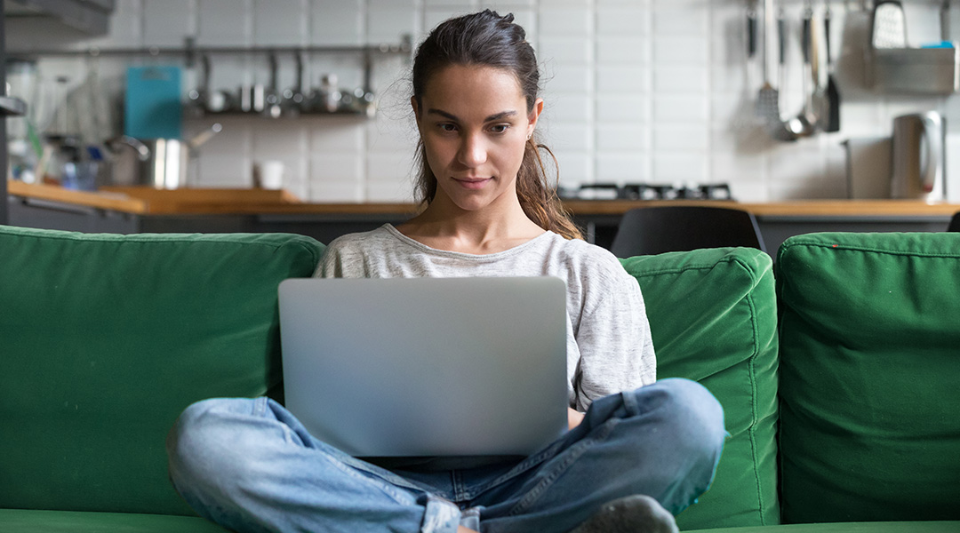 Girl with laptop